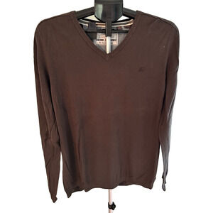 MENS ESPRIT LONG SLEEVE GRAY V NECK SWEATER